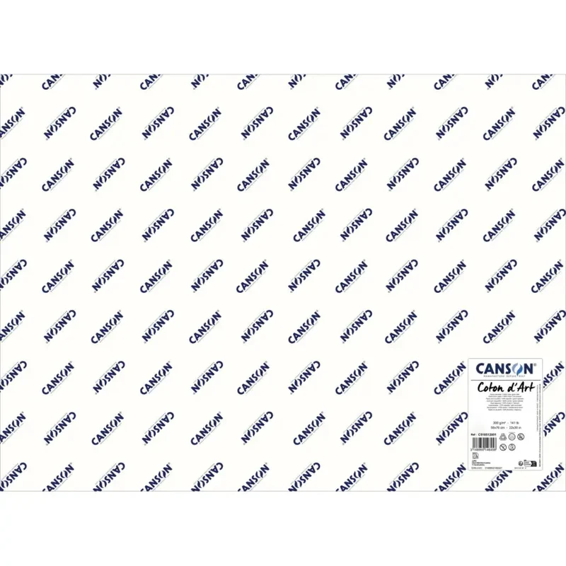 NEU: CANSON Coton d'Art 10 Stück Aquarellbögen 56 x 76 cm FEINKORN 300gr