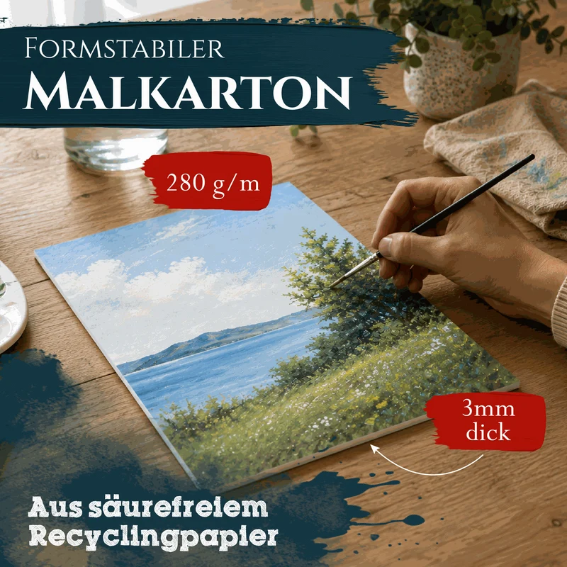 Artina Malkarton 50x70cm & 60x80cm 2er Set Leinwand 3 mm