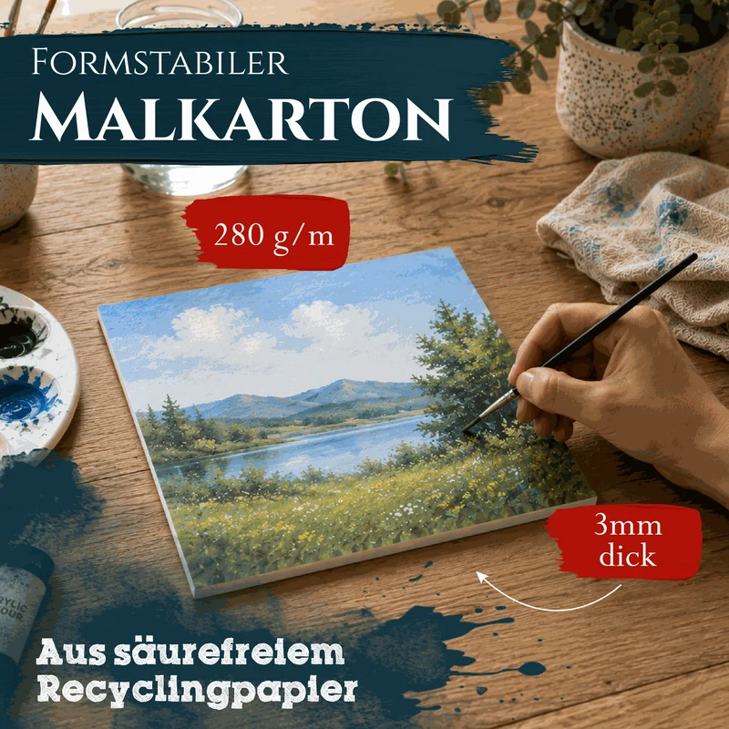 Artina Malkarton 10er Set Leinwand 3 mm in verschiedenen Größen