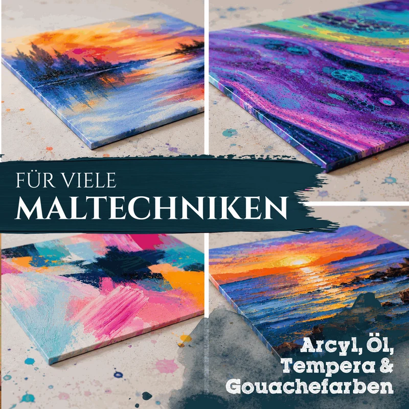Artina Malkarton 10er Set Leinwand 3 mm in verschiedenen Größen