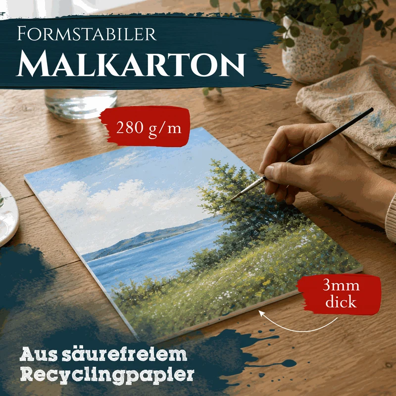 Artina Malkarton 50x70cm & 60x80cm 2er Set Leinwand 3 mm