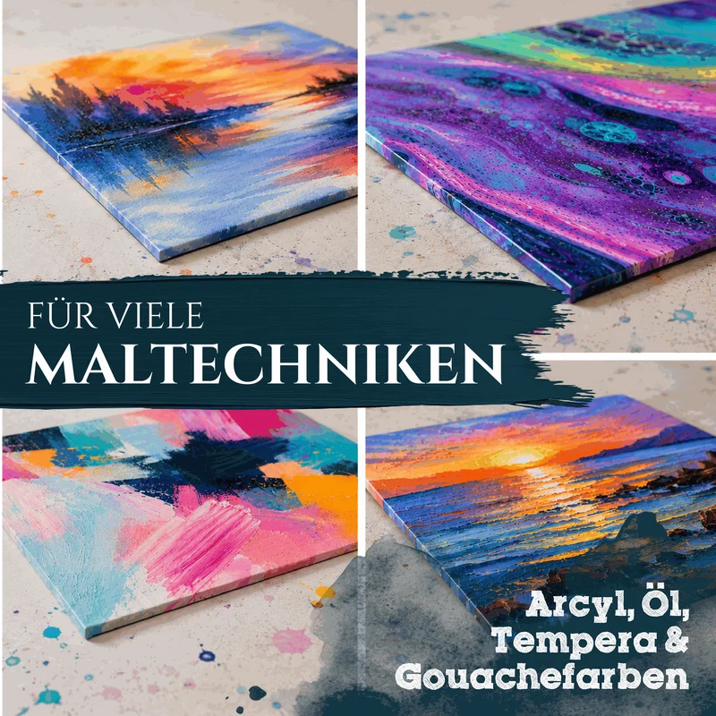 Artina Malkarton 50x70cm & 60x80cm 2er Set Leinwand 3 mm