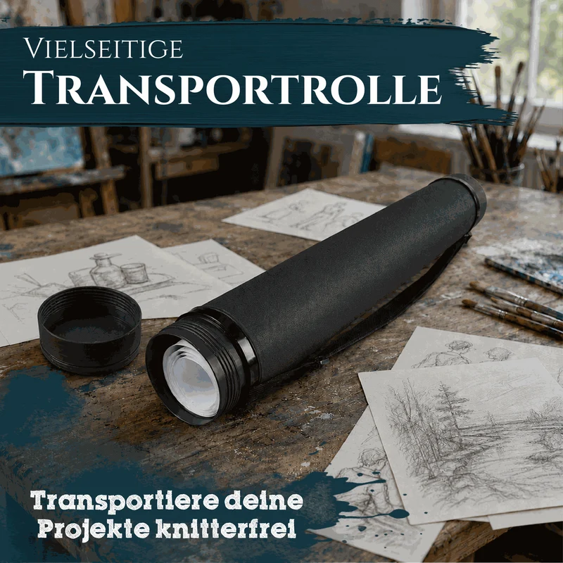 Artina Posterrolle A0 Transportrolle 60–100 cm Schwarz/Weiß/Silber Archiva