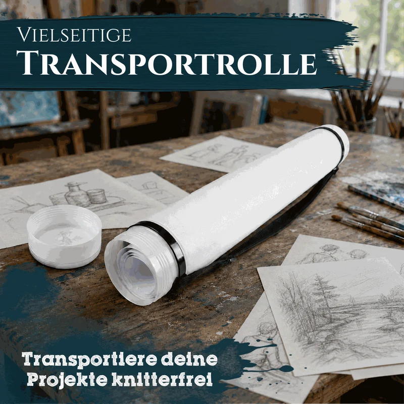 Artina Posterrolle A0 Transportrolle 60–100 cm Schwarz/Weiß/Silber Archiva
