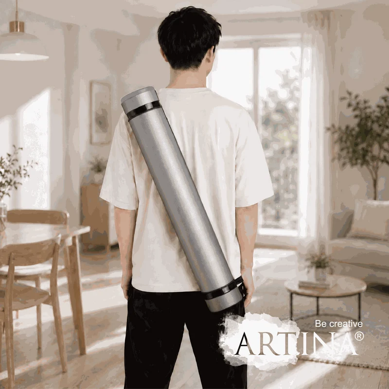 Artina Posterrolle A0 Transportrolle 60–100 cm Schwarz/Weiß/Silber Archiva