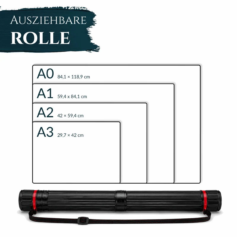 Artina Posterrolle A0 1/3/5/10er Set Transportrollen 78–134 cm Ronda