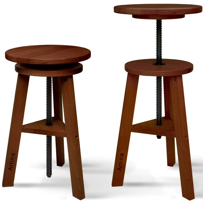 Artina Malhocker Hocker Schemel Arles aus Buchenholz Nussbaum FSC® zertifiziert
