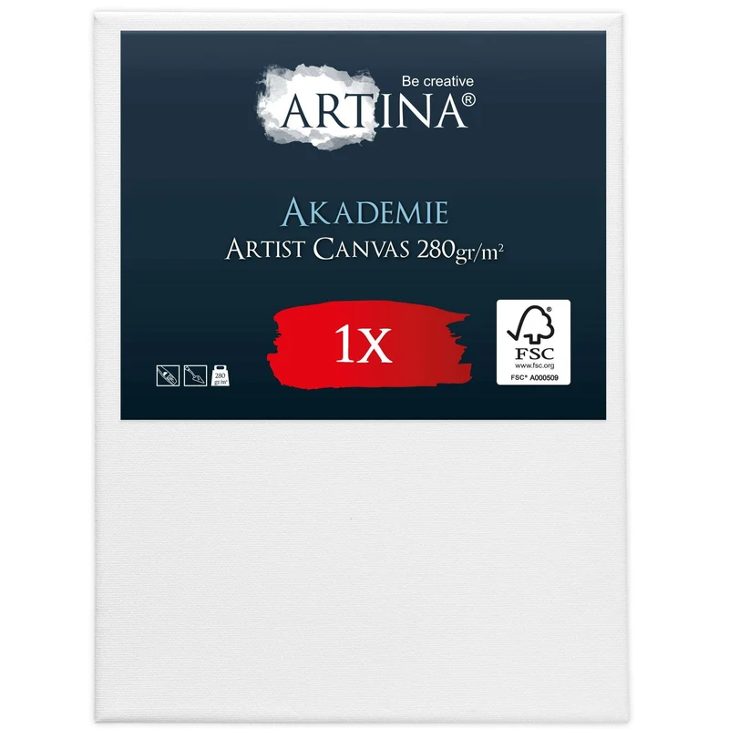 Artina Leinwand auf Keilrahmen 280g/m² Akademie Qualität FSC® - div Größen