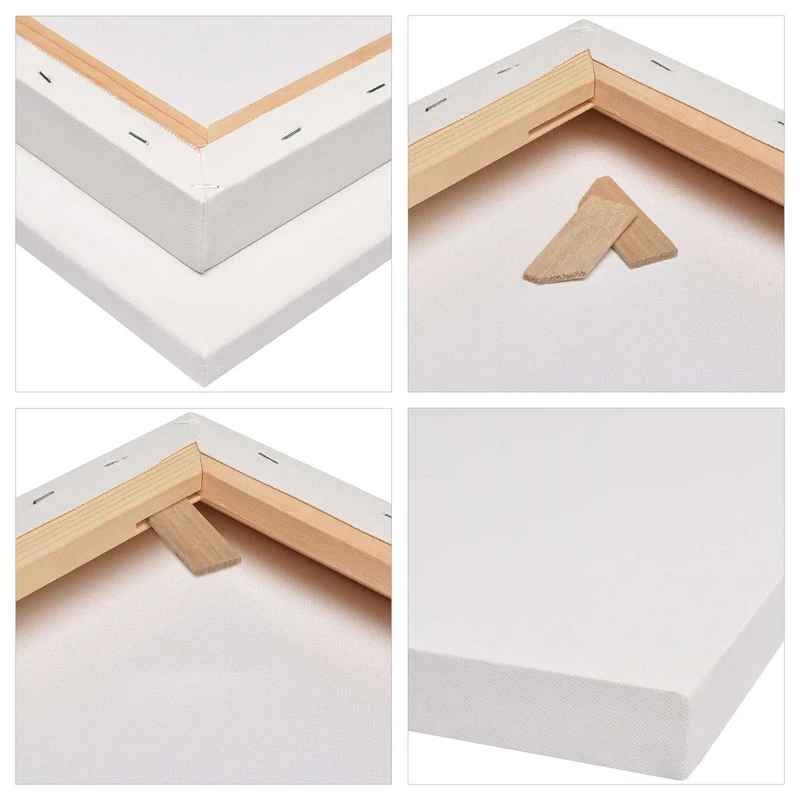Artina 4er Set Premium 3D Leinwand auf Keilrahmen 380g/m² - div Größen