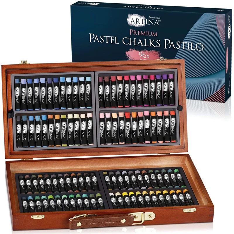 Artina Pastilo 96 feine Pastellkreiden im Holzkoffer mit FSC® Zertifikat