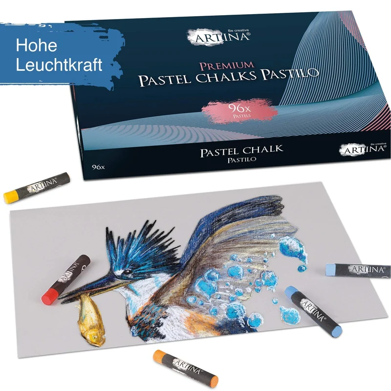 Artina Pastilo 96 feine Pastellkreiden im Holzkoffer mit FSC® Zertifikat
