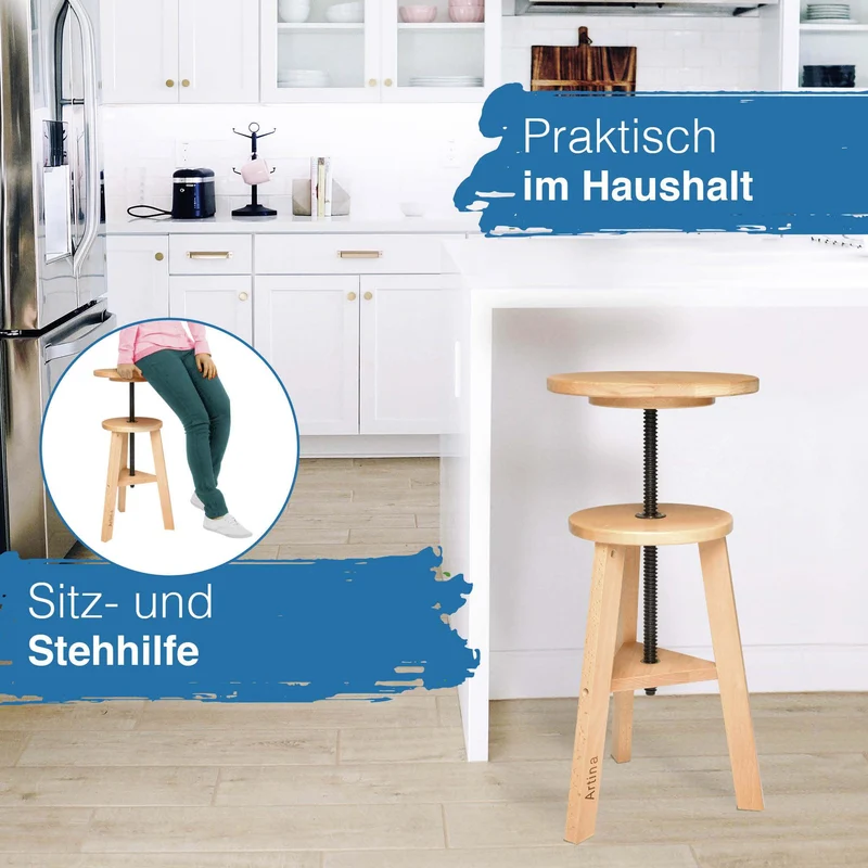 Artina Malhocker Hocker Schemel Arles aus Buchenholz FSC® zertifiziert