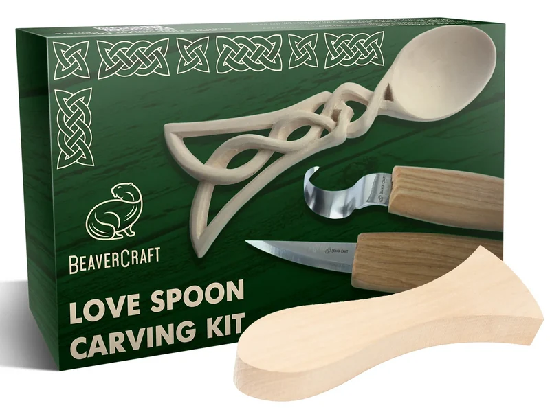 BEAVERCRAFT Keltisches Löffel-Schnitzset (love spoon)