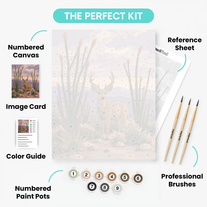 Mule Deer at Dawn - Paint by Numbers Kit
