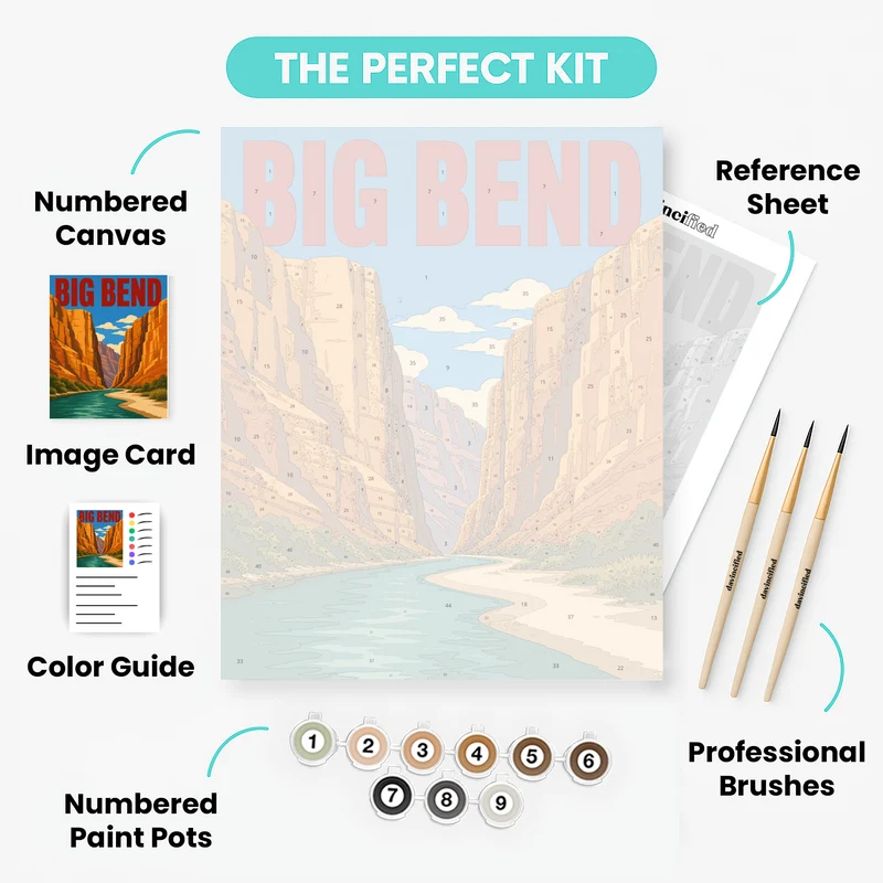 Santa Elena Canyon Split - Paint by Numbers Kit