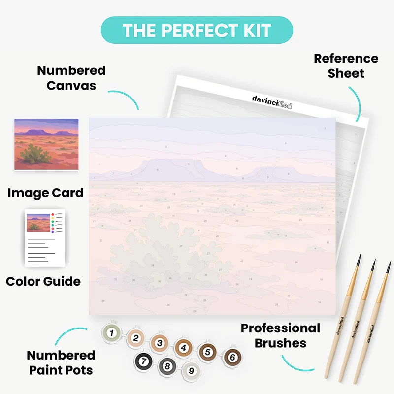 Twilight Mesas Solitude - Paint by Numbers Kit
