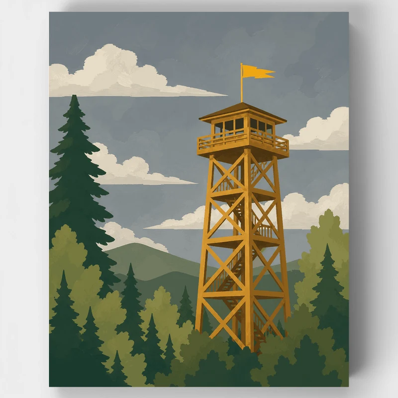 Forest Watchtower - Paint by Numbers Kit