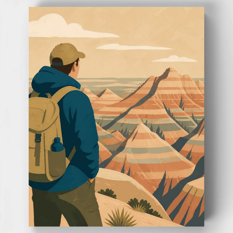 Badlands Overlook - Paint by Numbers Kit