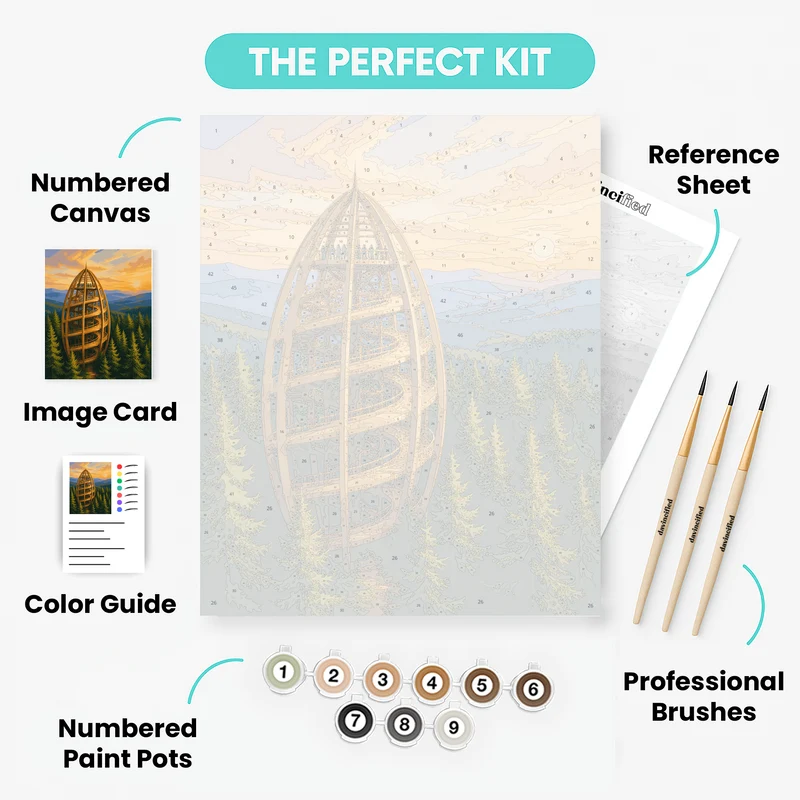 Spiral Treetop Tower - Paint by Numbers Kit