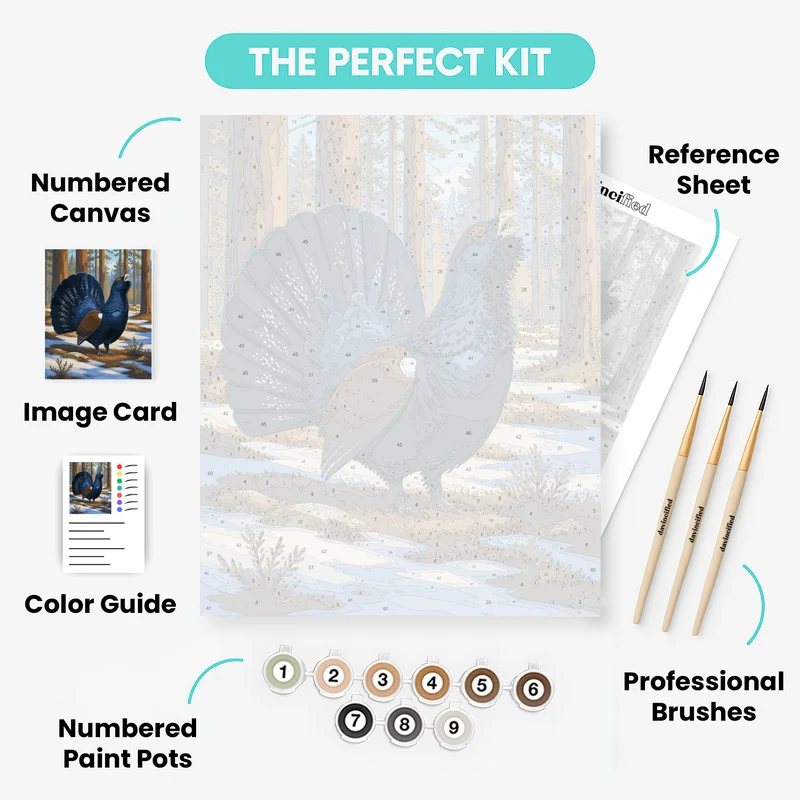 Capercaillie Forest Display - Paint by Numbers Kit