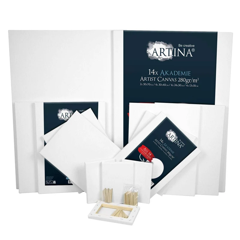 14er Artina Akademie 280g/m² Keilrahmen Set in verschiedenen Größen - FSC®