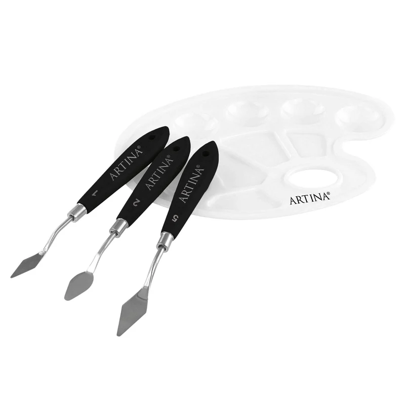 Artina Malset Elba mit Pinselhalter Pinselwascher 8 Pinsel und vieles mehr