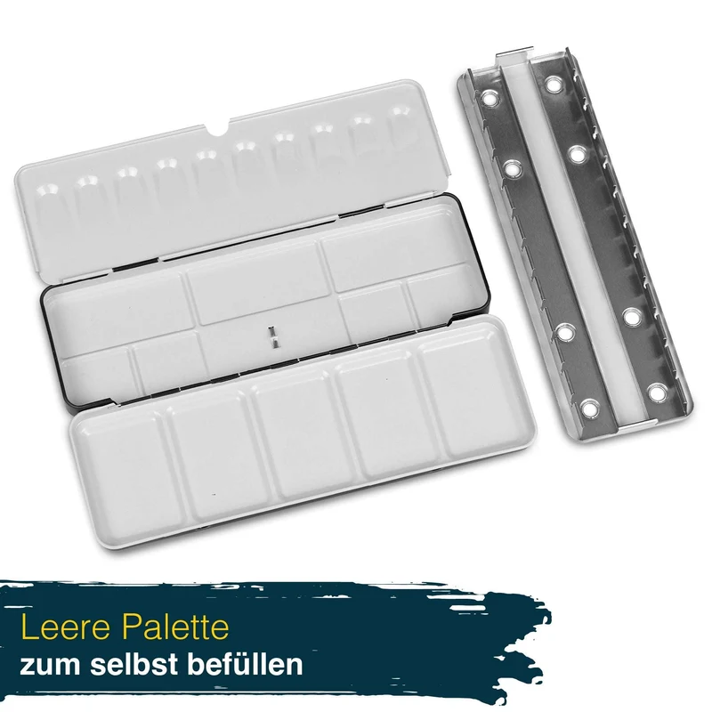 Artina Colaro Leerkasten für Aquarellfarbe mit 24/48 halben Näpfen