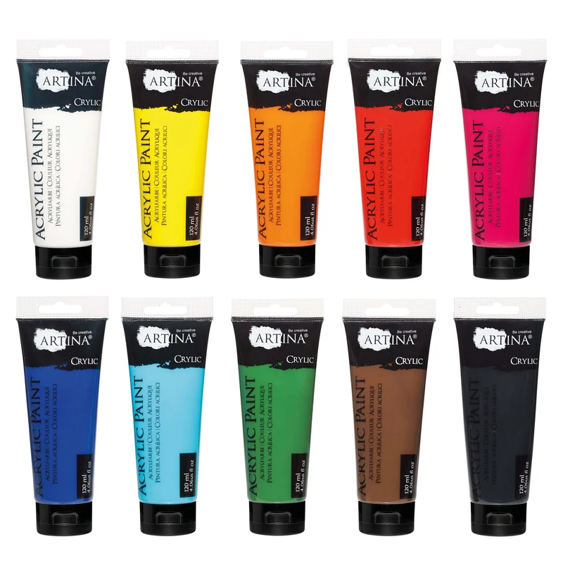 Artina Crylic Intro-Set Acrylfarbe Tuben 10x120ml