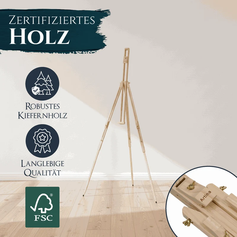 Artina Feldstaffelei Staffelei Malaga aus massivem Kiefern-Holz
