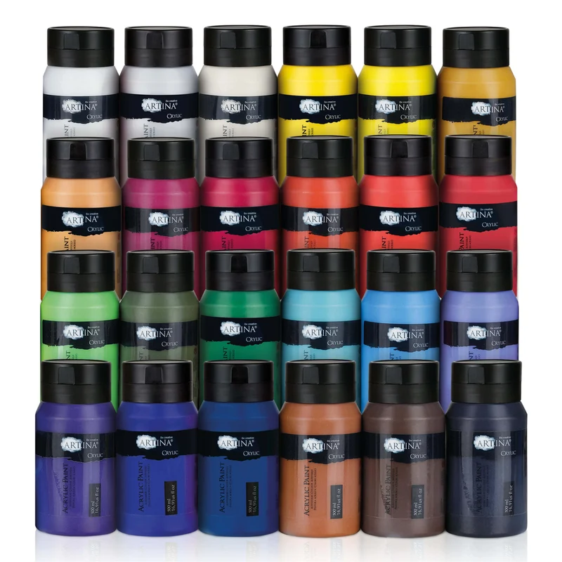 Artina Crylic Acrylfarbe Tuben Set 24 x 500ml