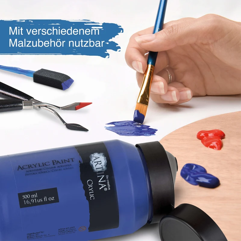 Artina Crylic Acrylfarbe Tuben Set 24 x 500ml