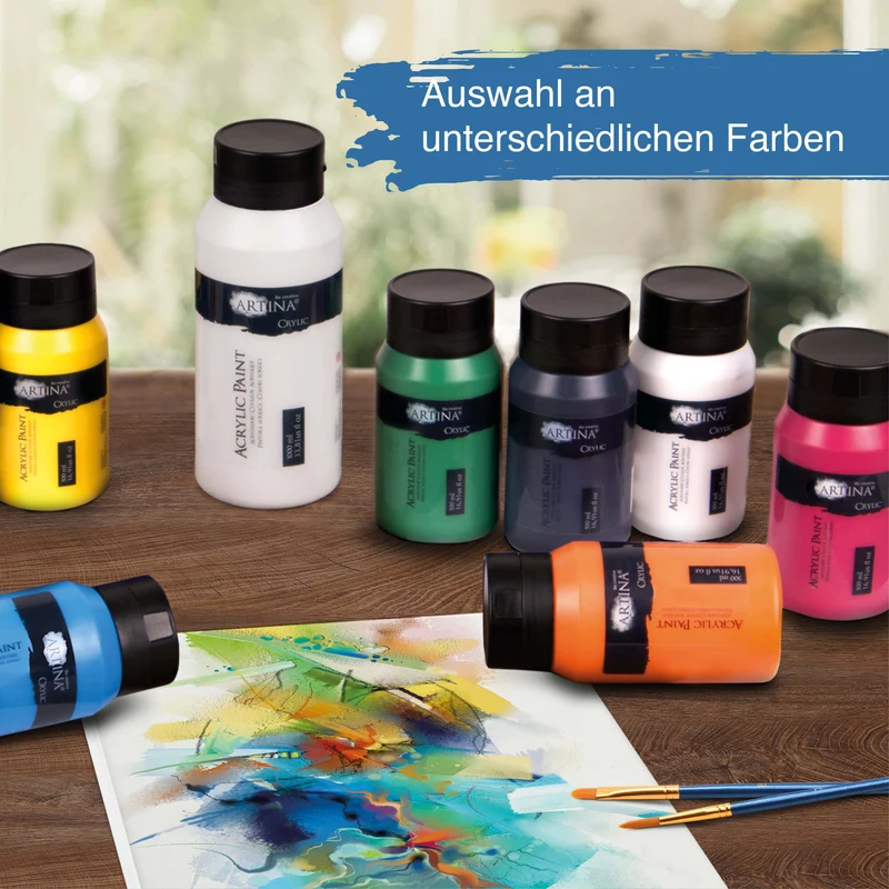 Artina Crylic Acrylfarbe Tuben Set 24 x 500ml
