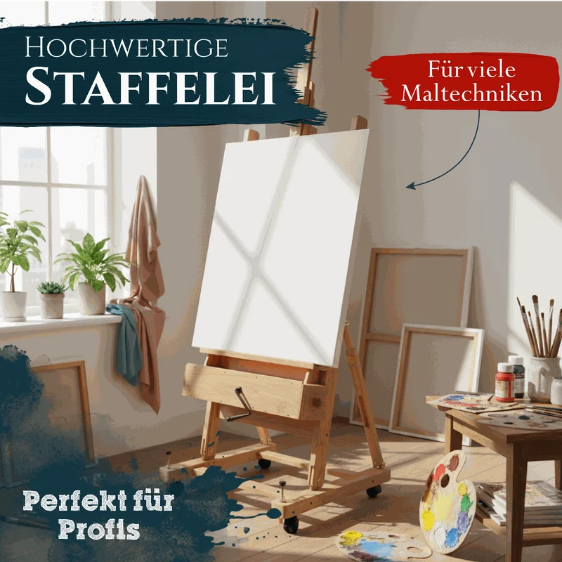 Artina Atelierstaffelei Staffelei Pisa aus massivem Buchen-Holz