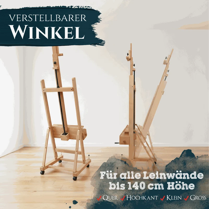 Artina Atelierstaffelei Staffelei Pisa aus massivem Buchen-Holz