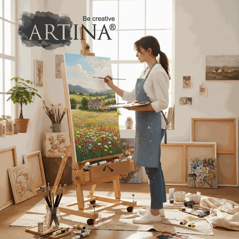 Artina Atelierstaffelei Staffelei Pisa aus massivem Buchen-Holz