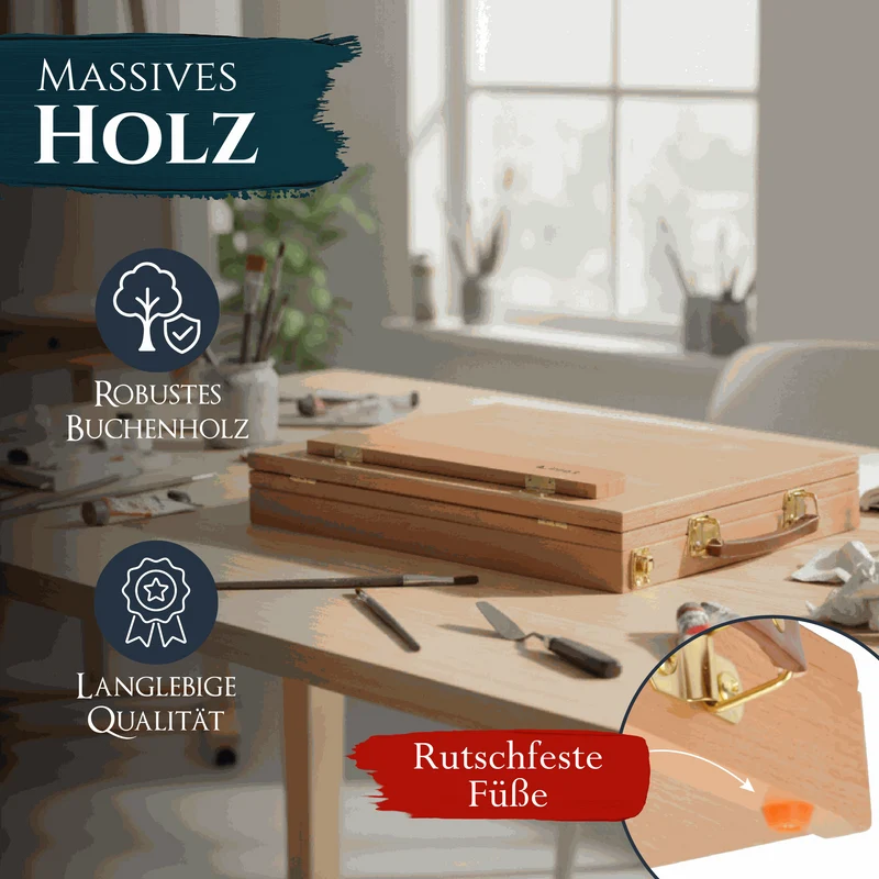 Artina Tischstaffelei Kofferstaffelei Zeichenbrett Buchstütze Calais