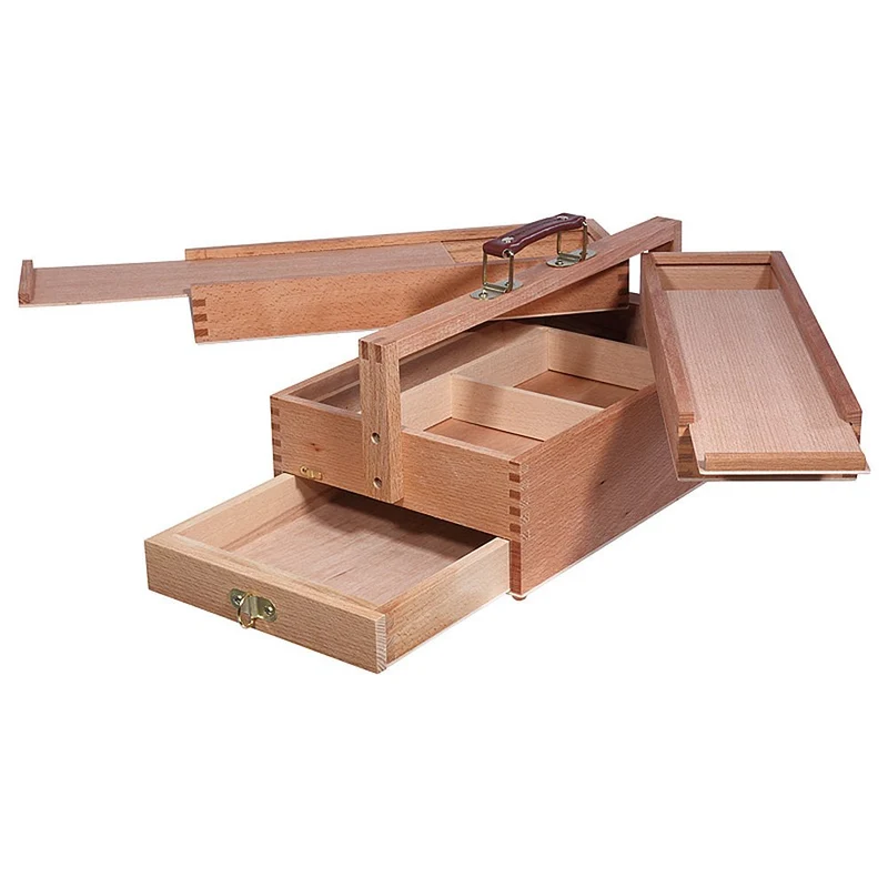 Artina Holz-Malkoffer Vannes mit Flügelfächer und Schublade