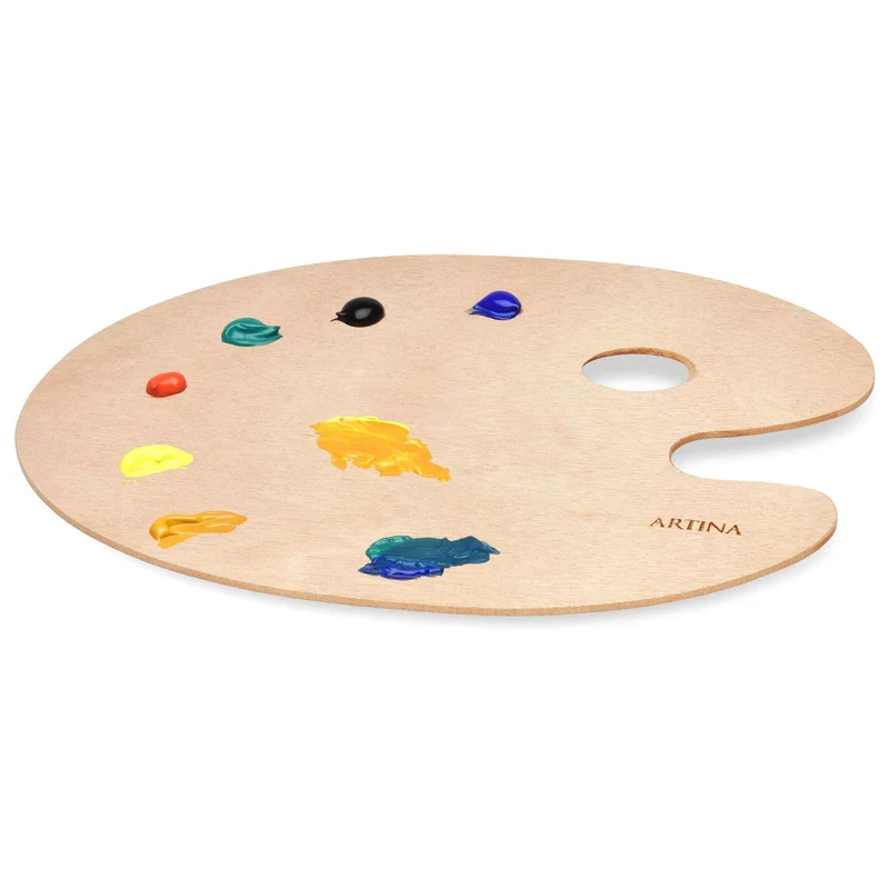 Artina Farbmischpalette oval aus Holz