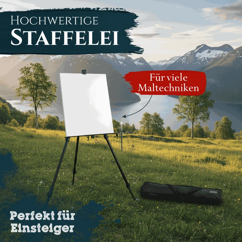Artina Aluminium-Staffelei Paris Teleskop Feldstaffelei Tischstaffelei