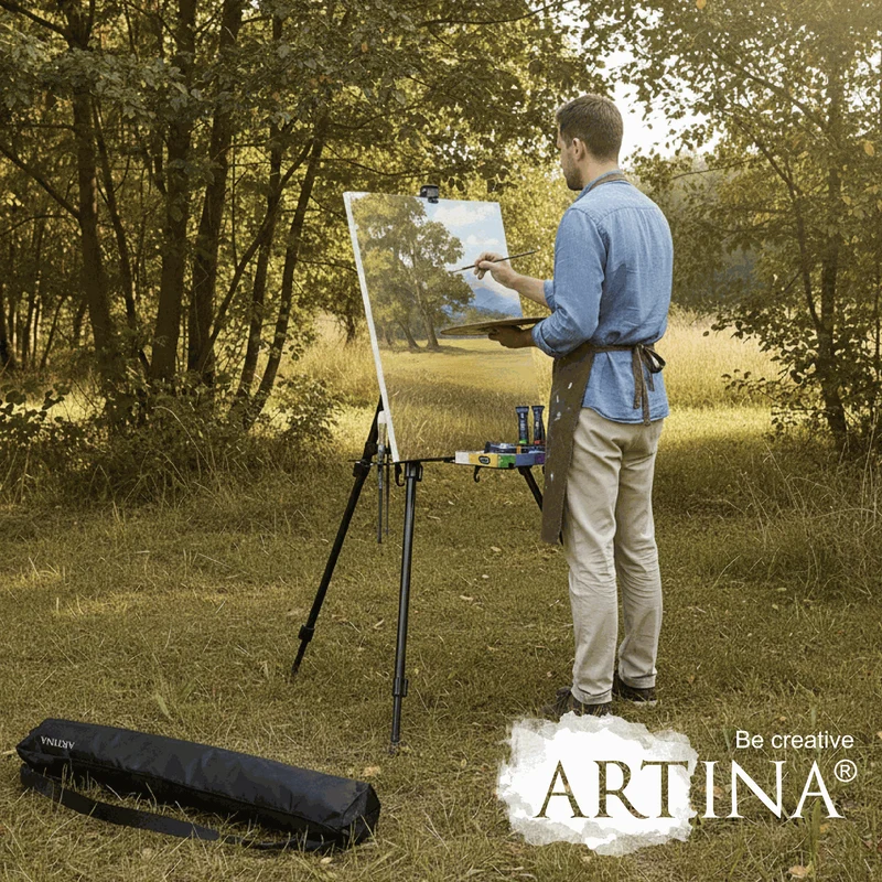 Artina Aluminium-Staffelei Paris Teleskop Feldstaffelei Tischstaffelei
