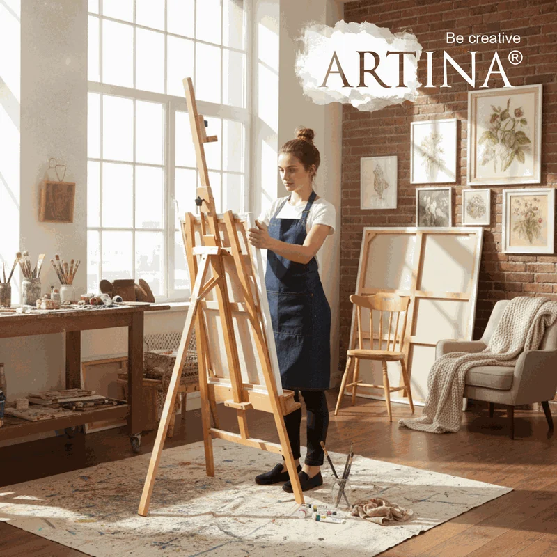 Artina Akademiestaffelei Staffelei Barcelona aus massivem Buchen-Holz