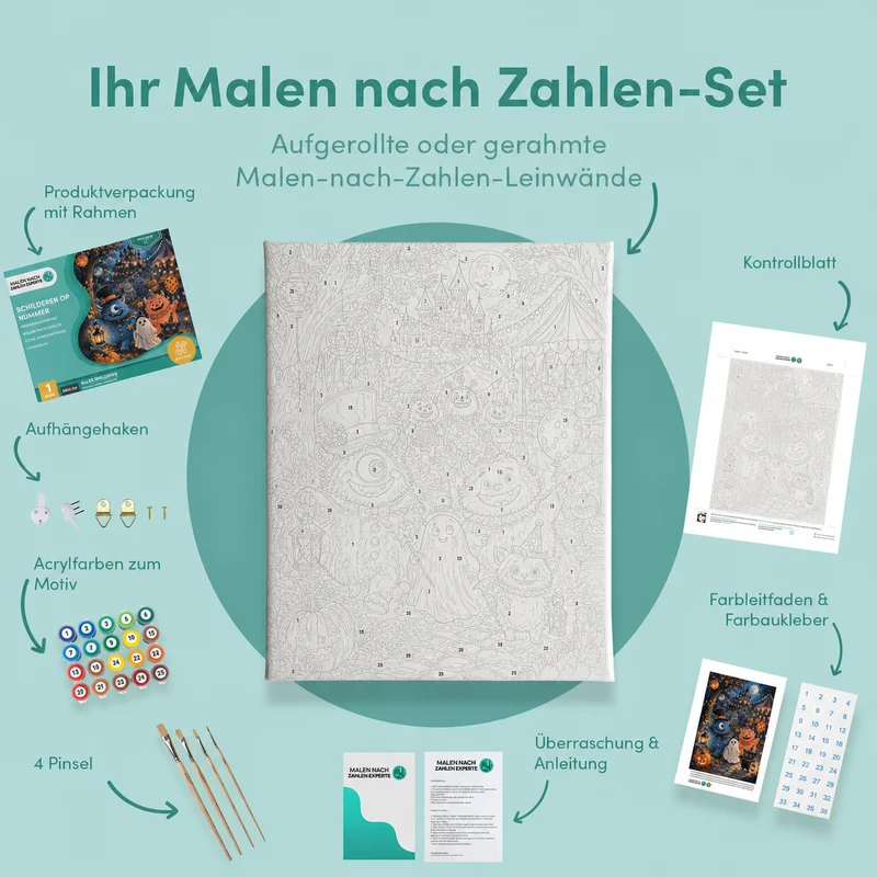 Malen nach Zahlen – Karneval der freundlichen Monster