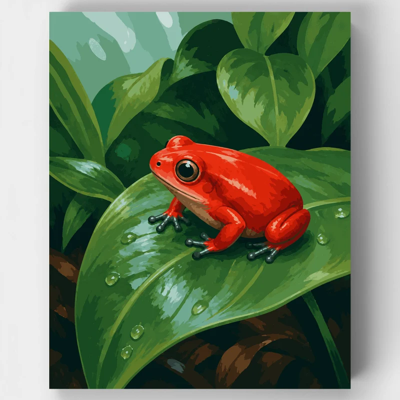 Scarlet Tomato Frog - Paint by Numbers Kit