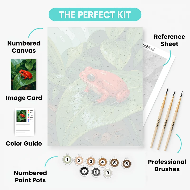 Scarlet Tomato Frog - Paint by Numbers Kit