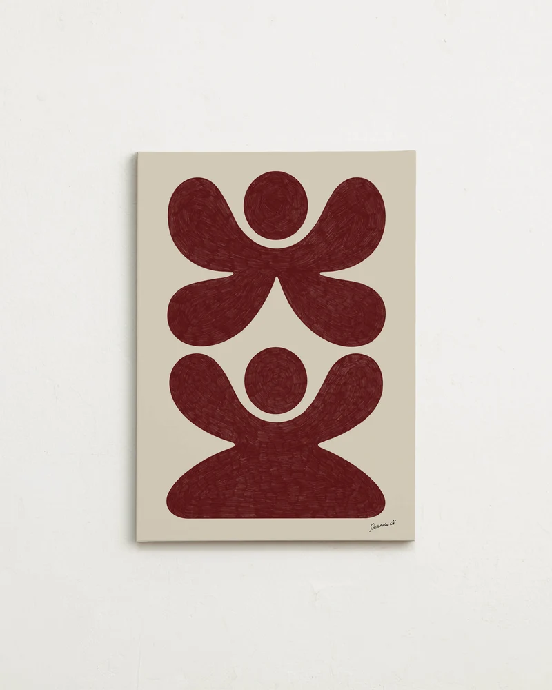 Canvas - Figures Burgundy