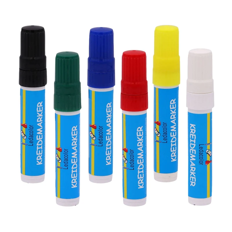 Ledacolor | Kreidemarker 6er-Set abwaschbar