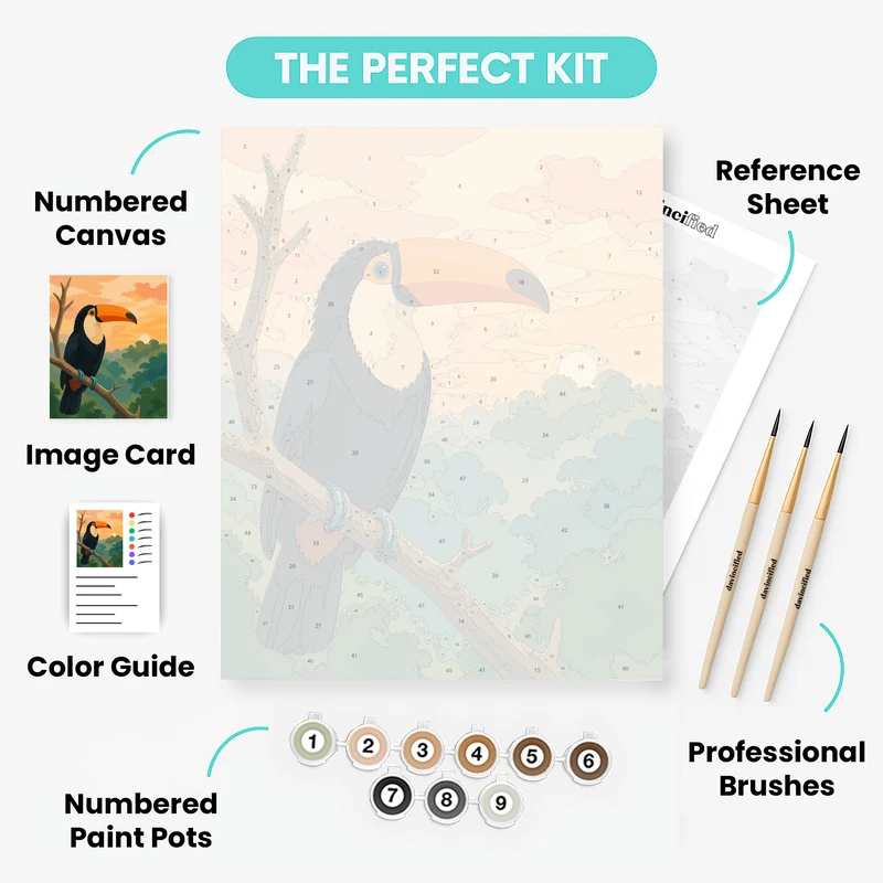 Costa Rica Toucan - Paint by Numbers Kit