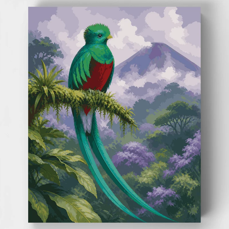 Resplendent Quetzal - Paint by Numbers Kit
