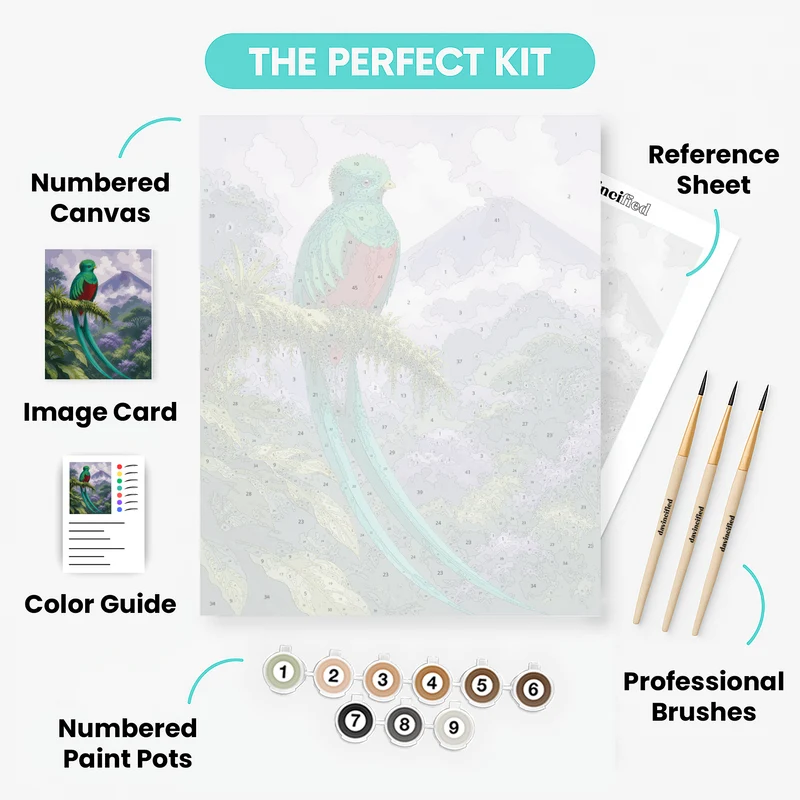 Resplendent Quetzal - Paint by Numbers Kit