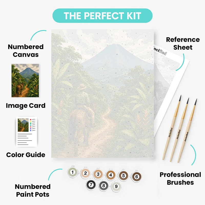 Trail to Arenal - Paint by Numbers Kit